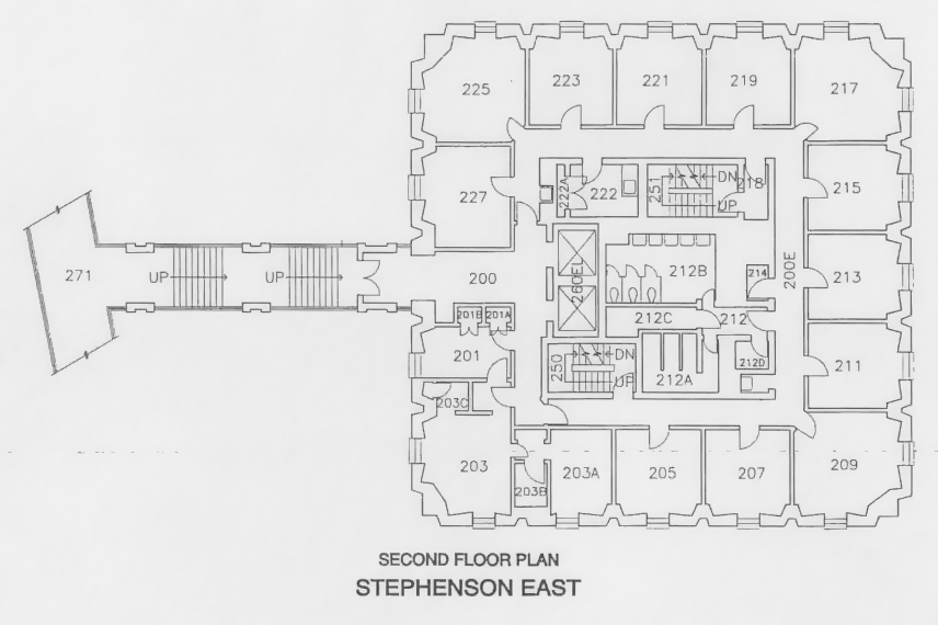 Stephenson east second floor plan