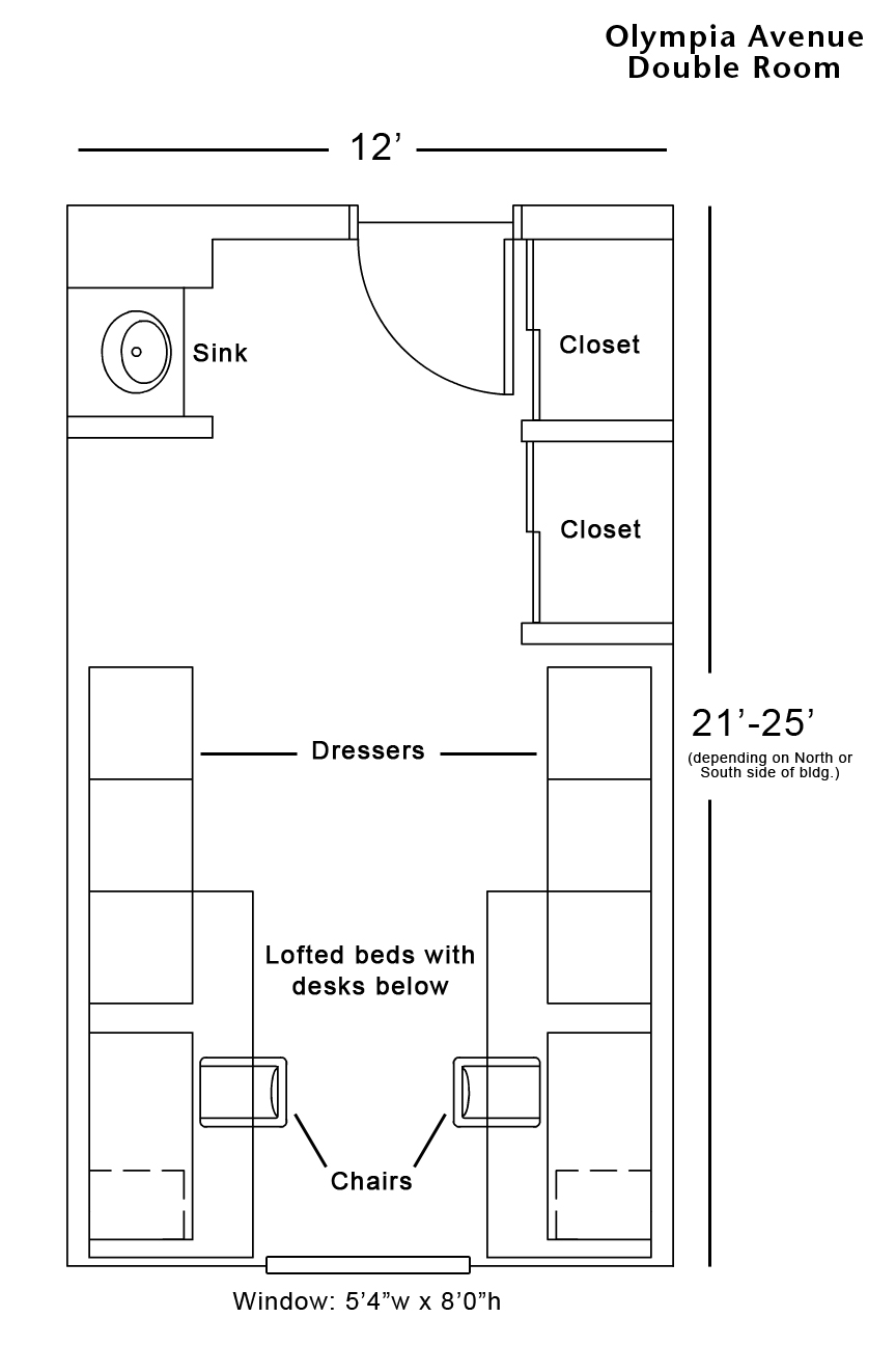 Olympia double room layout